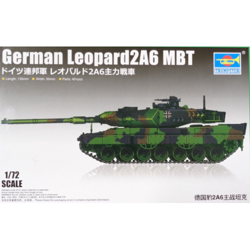 1/72 Trumpeter KPz Leopard 2A6 German Leopard 2A6 MBT 07191 